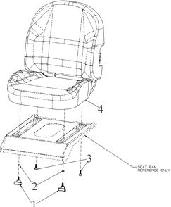 Seat 2 Diagram and Parts List for ZT1-42KH (17CS010)(2020) Cub Cadet Lawn Tractor